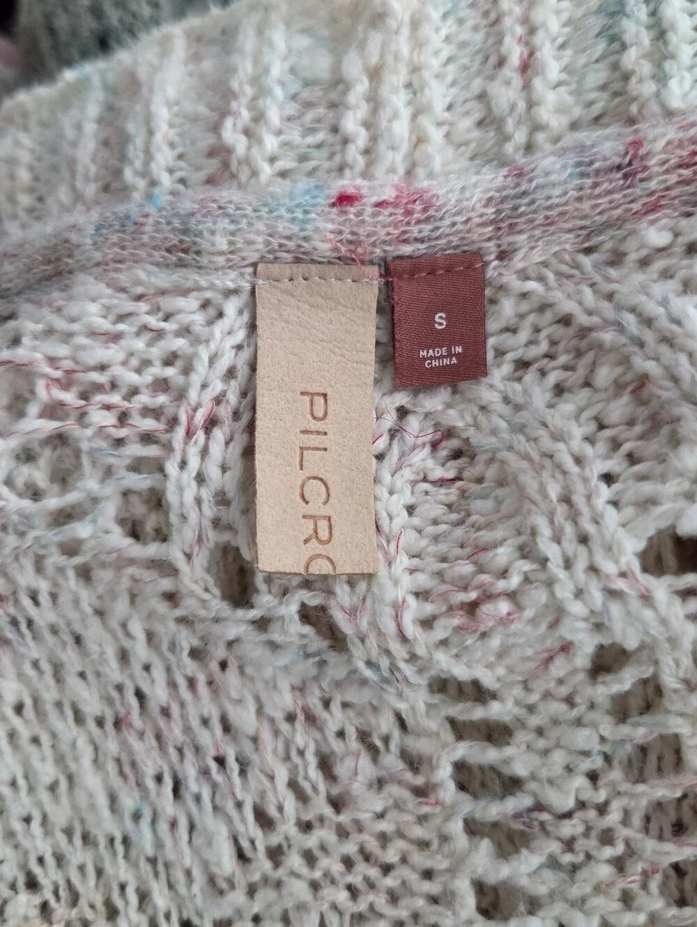Anthropologie Pilcro Pointelle Duster Cardigan Women's Small S Boho Cottagecore